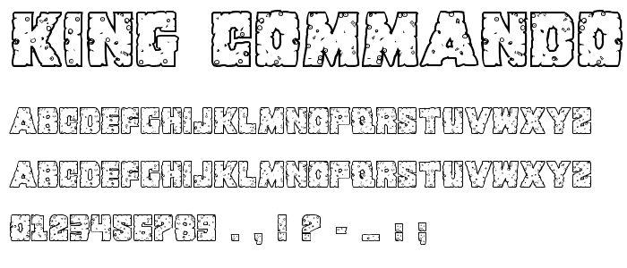 King Commando Riddled III Regular font